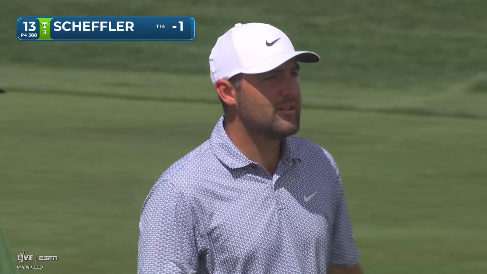 Scottie Scheffler sinks 32-foot birdie putt on No. 13 at Arnold Palmer