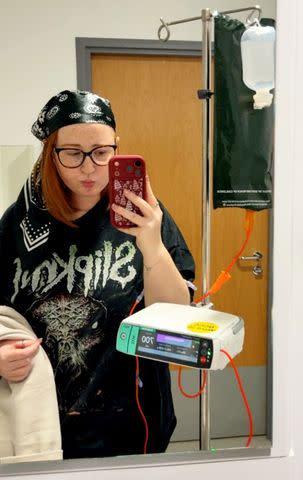 Emma Herring in the hospitalCredit: Emma Herring/SWNS