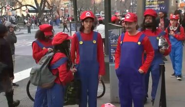 Super Marios take over Union Square in NYC on Mar10 Day in attempt to break Guinness World Record