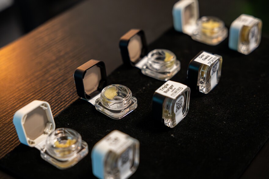 Live resins and rosins extracted from cannabis are posed on Wednesday, Aug. 27, 2025, at ATX Organics in Austin.