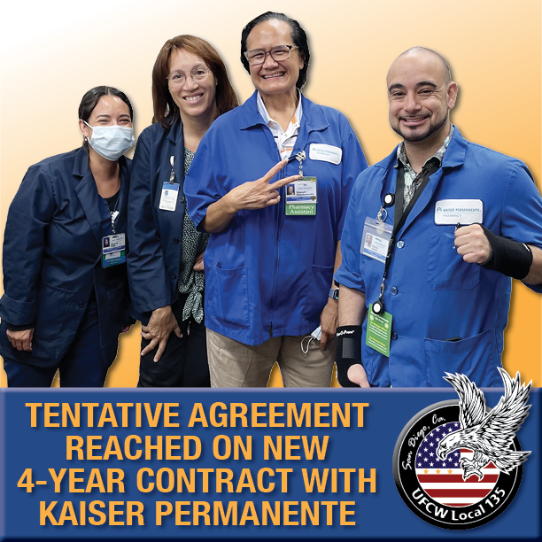 TA Reached with Kaiser Permanente – UFCW Local 135