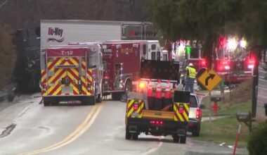 Coroner responds to fiery crash in York County, Pa.