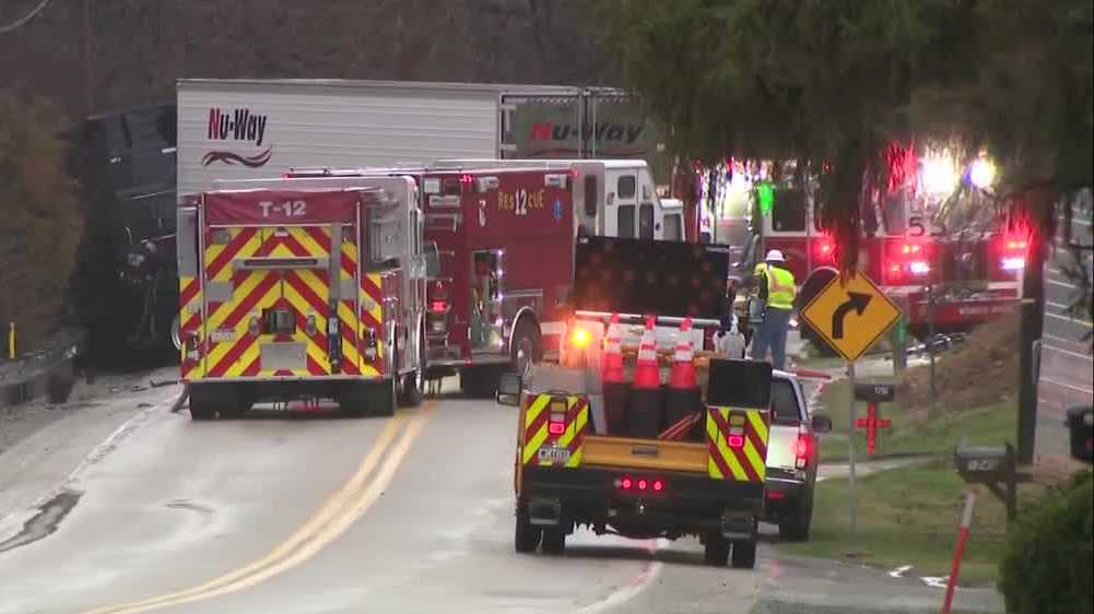 Coroner responds to fiery crash in York County, Pa.