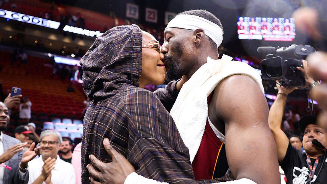 Heat’s Bam Adebayo celebrates historic night alongside A’ja Wilson