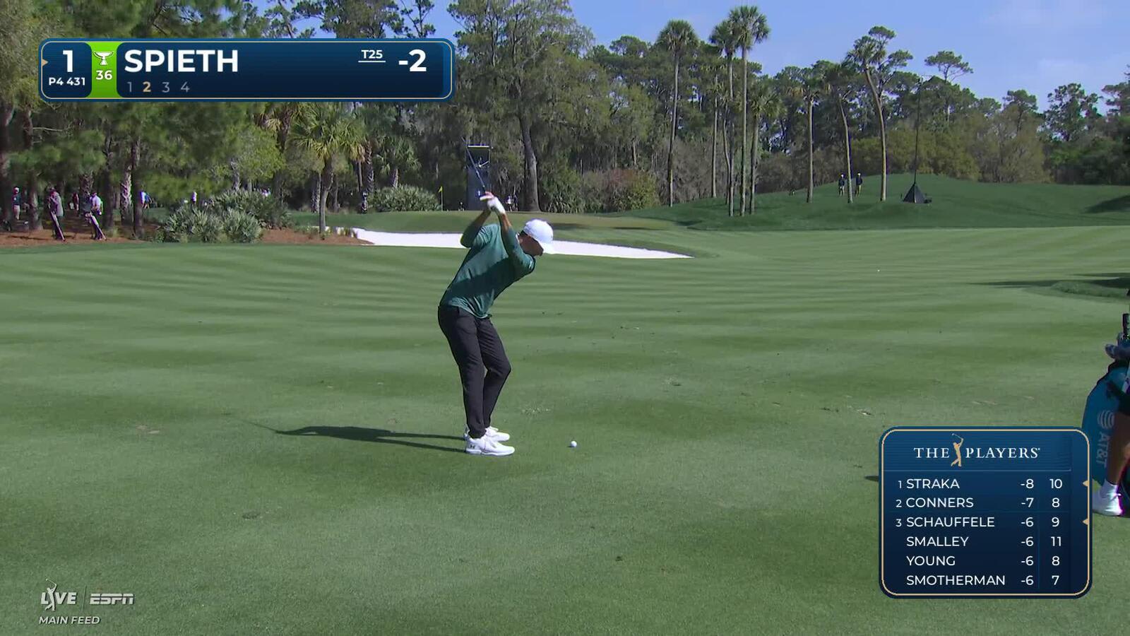 Jordan Spieth hits 141-yard approach to 3 feet, sets up birdie on No. 1 at THE PLAYERS