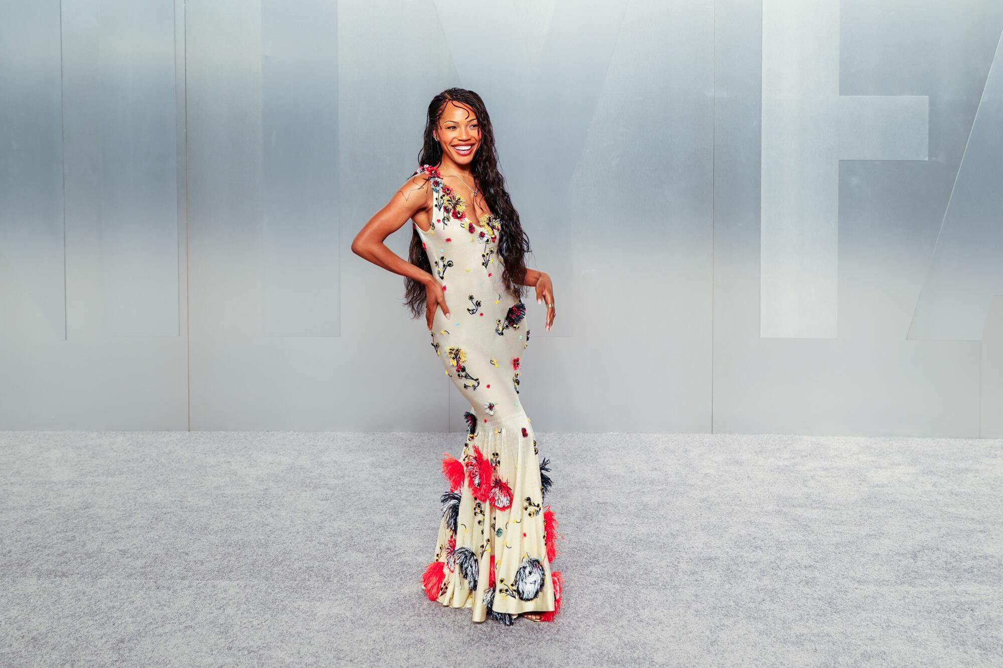 Quenlin Blackwell poses on the red carpet. 