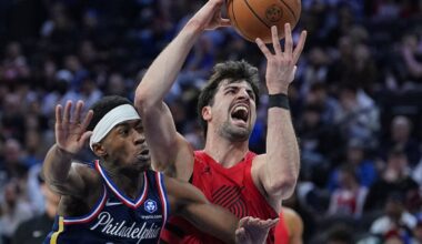 Blazers fall to short-handed 76ers 109-103 on road