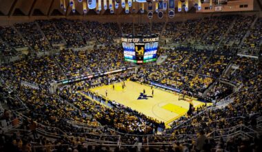 WVU Coliseum (river POV)