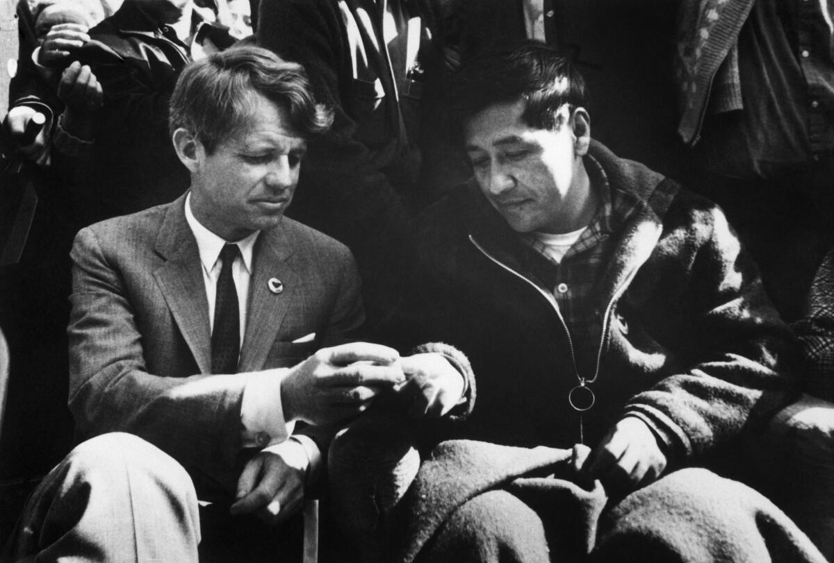 Sen. Robert Kennedy and Cesar Chavez as Chavez ended a 25-day fast.