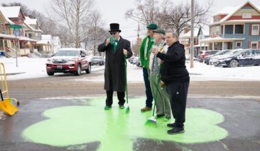 Coleman’s shamrock painting tradition continues despite ‘sludgey’ semi-frozen paint – This is CNY
