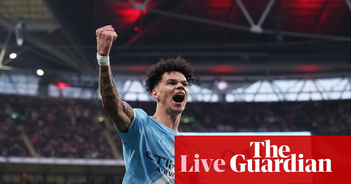 Arsenal 0-2 Manchester City: Carabao Cup final – live | Carabao Cup