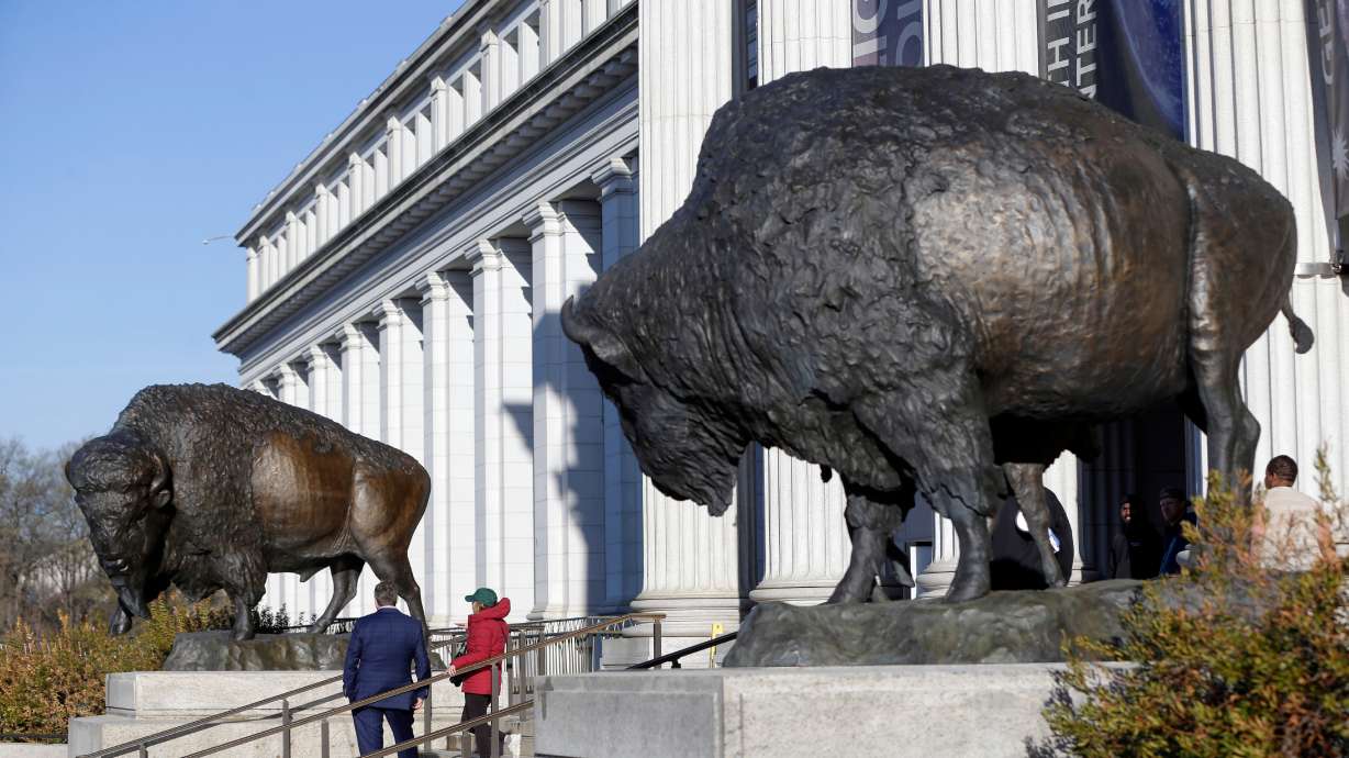 America's official mammal, the bison, gets a bronze tribute for the country's 250th birthday