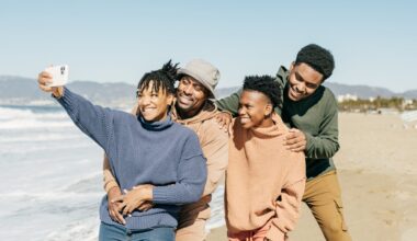 Family with two kids on their  Holidays in California near the ocean.