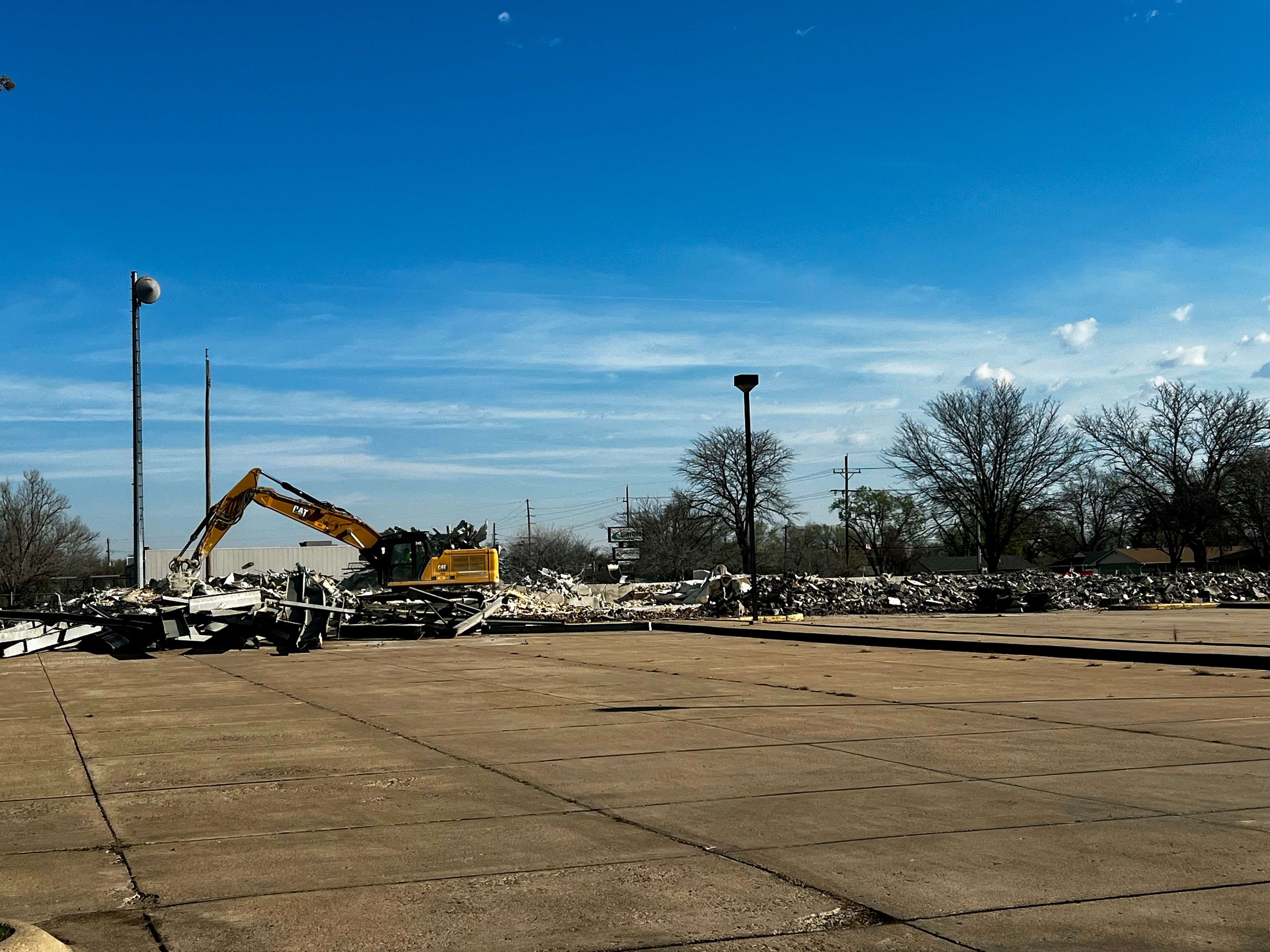 Demolition site as of Wed. Mar. 25 on 1001 Edison Place off Ohio Street, to make way for new Salina Family Healthcare Center - Photo, Nicolas Fierro
