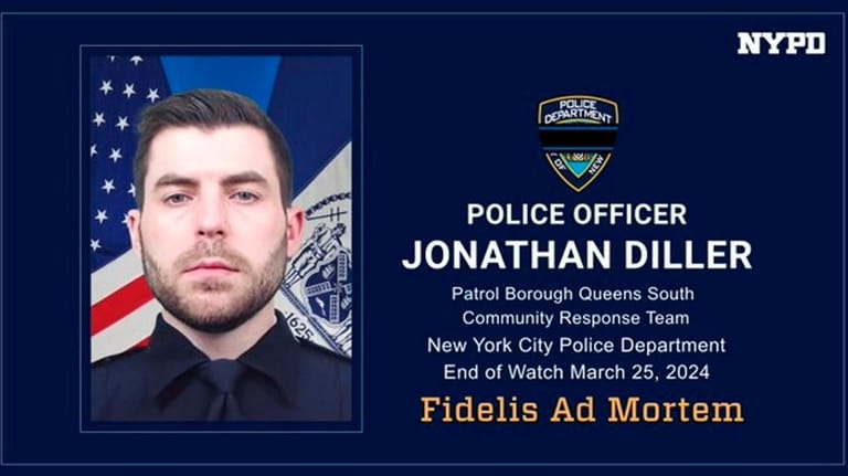 NYPD Det. Jonathan Diller, who was shot and killed in...