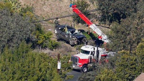 Tiger Woods' 2021 crash site