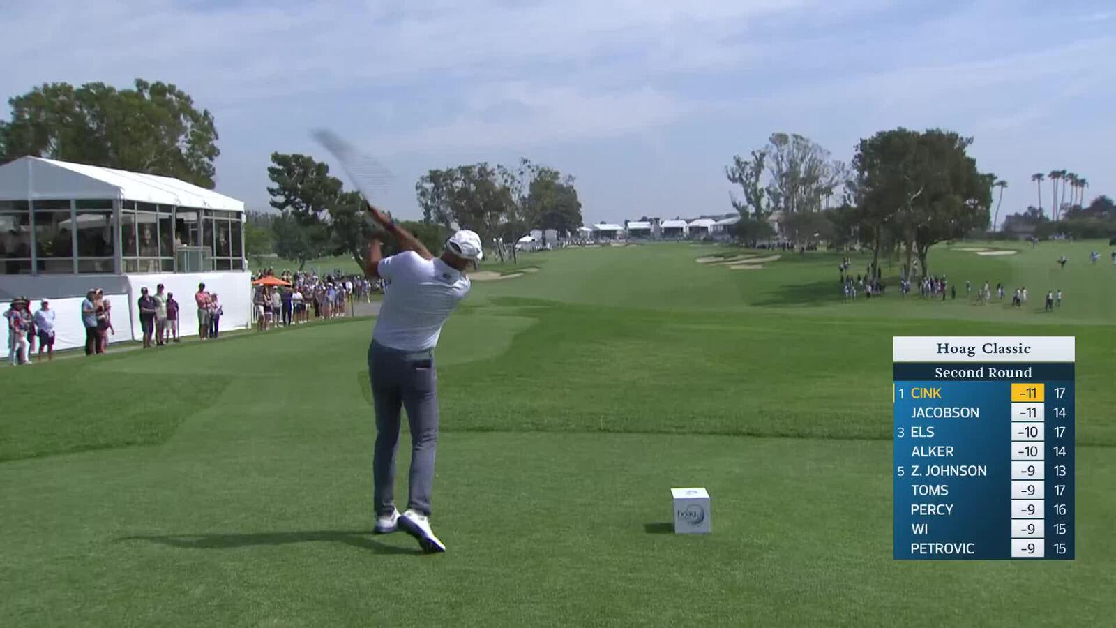Stewart Cink with an albatross from Hoag Classic