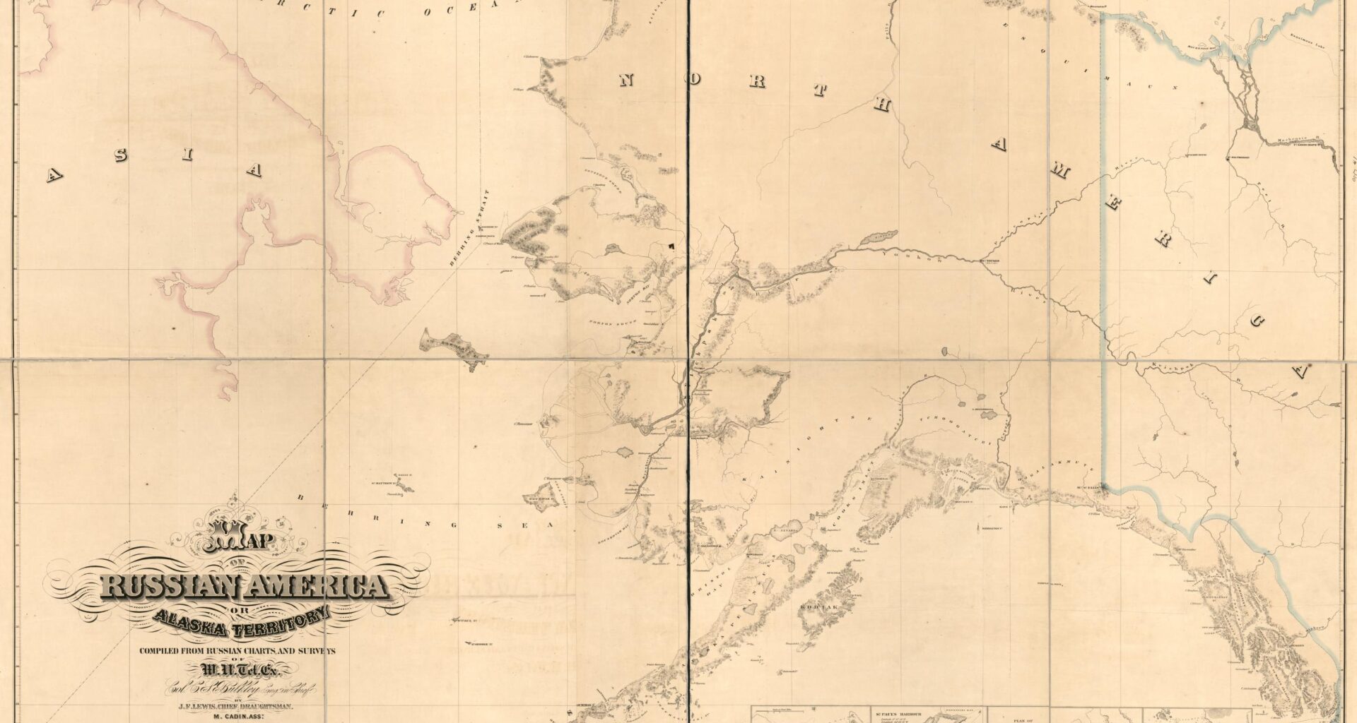 Workers check solar panels installed over a lake from underneath while in a boat.