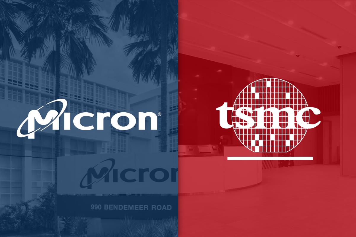 Side by side of Micron and TSMC's logos.