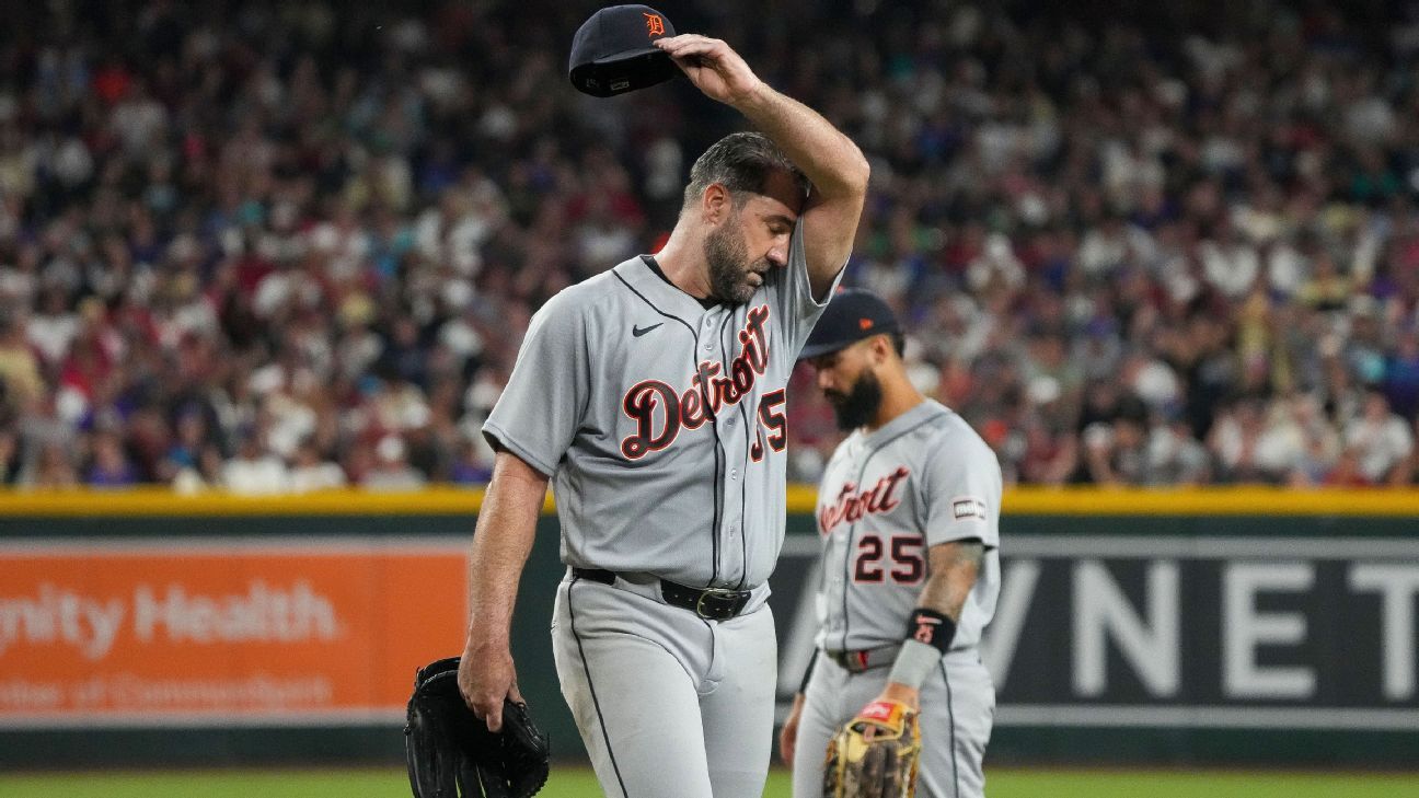 Justin Verlander roughed up by Diamondbacks in Tigers return