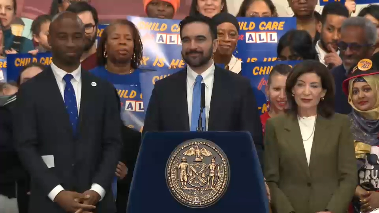 Mamdani, Hochul unveil first NYC neighborhoods to get free child care for 2-year-olds this fall