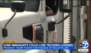 Law banning immigrants from driving trucks will raise prices for Americans, officials say