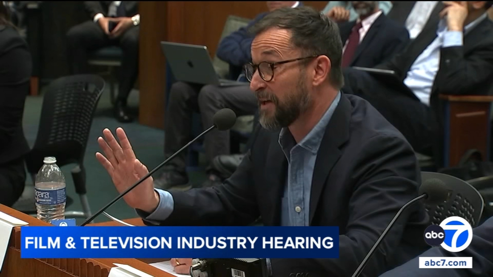 Noah Wyle tells hearing hosted by Rep. Adam Schiff that TV and film production in the US can be revived