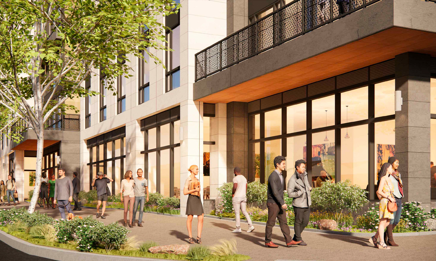 1899 Oxford Street sidewalk design, rendering by SDT Architects