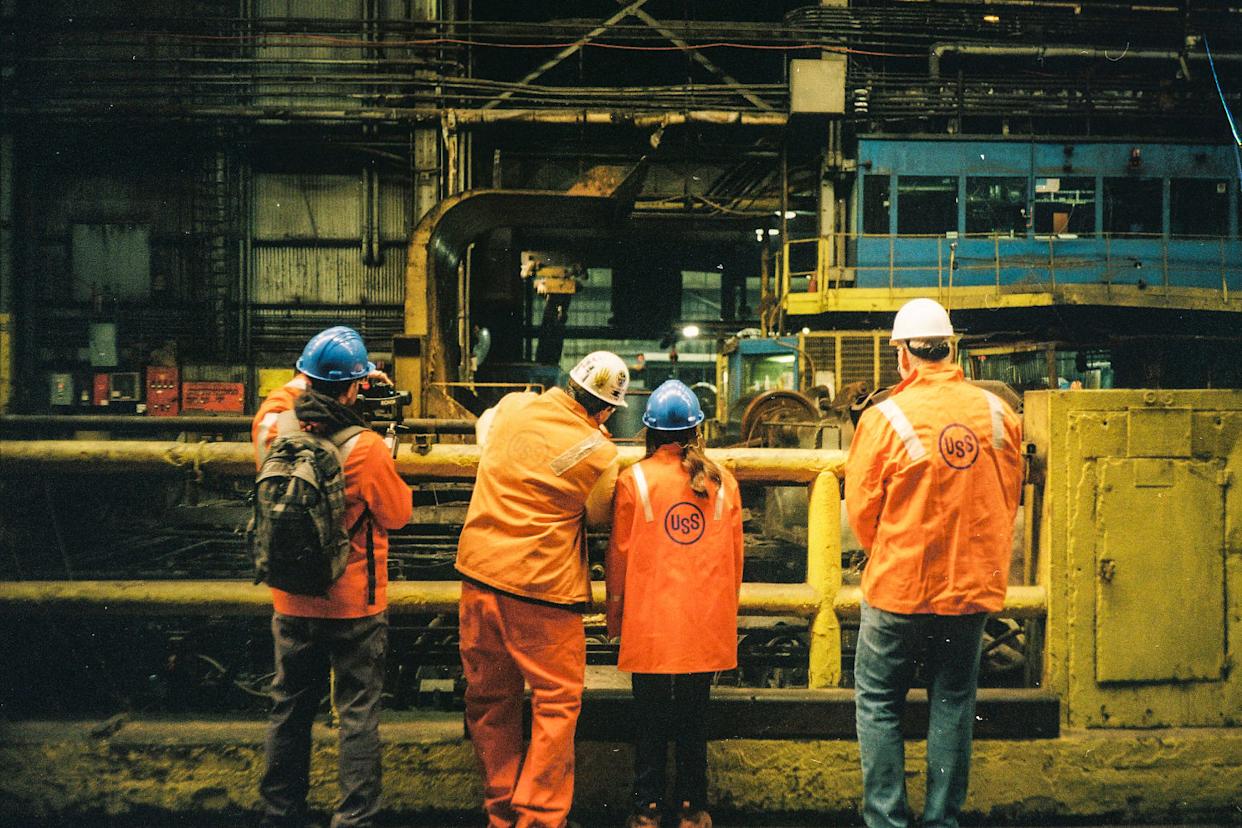 U.S. Steel’s Mon Valley Works Irvin Plant in Pittsburgh, Pa. (Brian Cheung / NBC News)