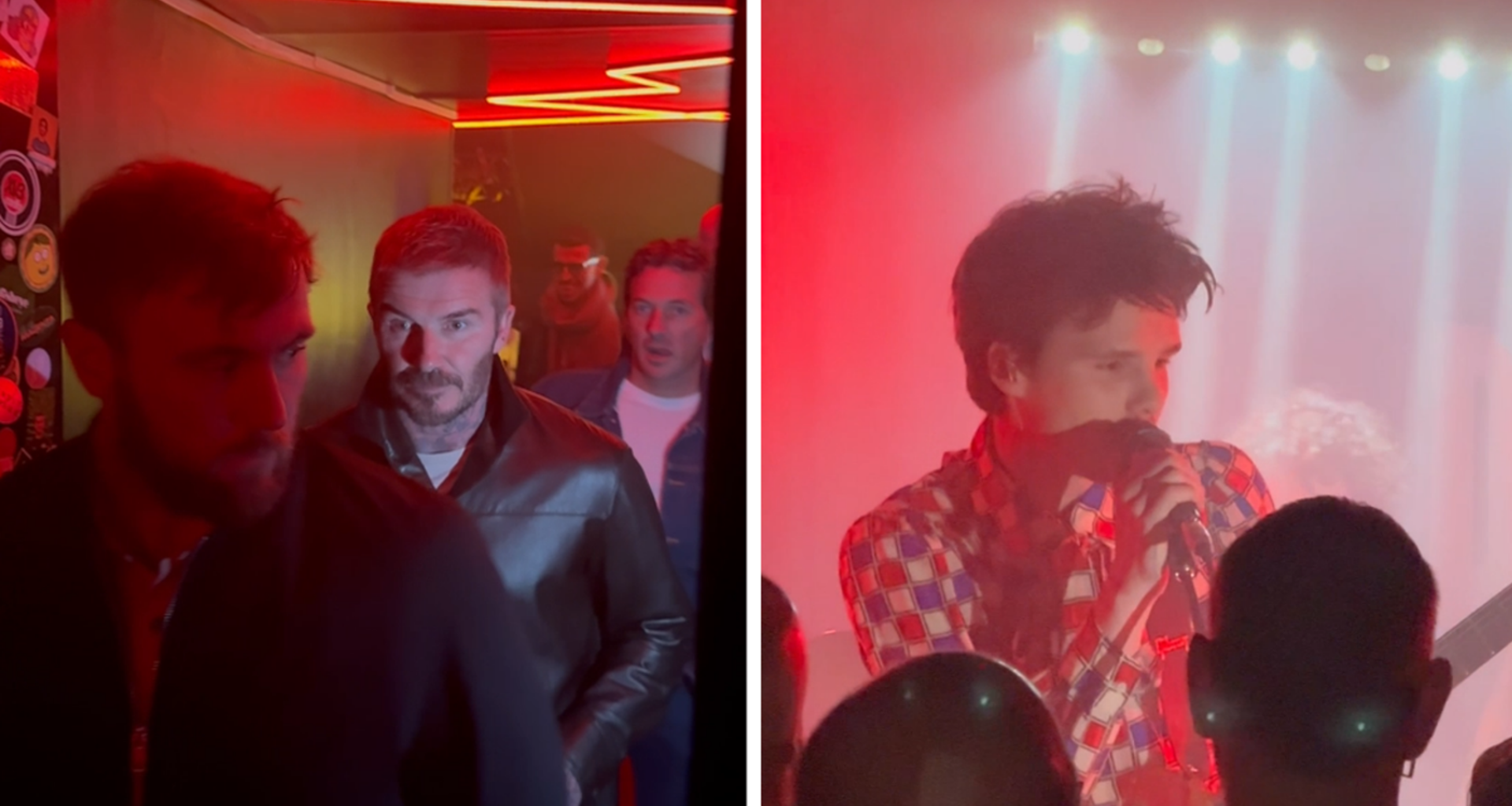 David Beckham Supports Son Cruz at His Rock Concert in Paris