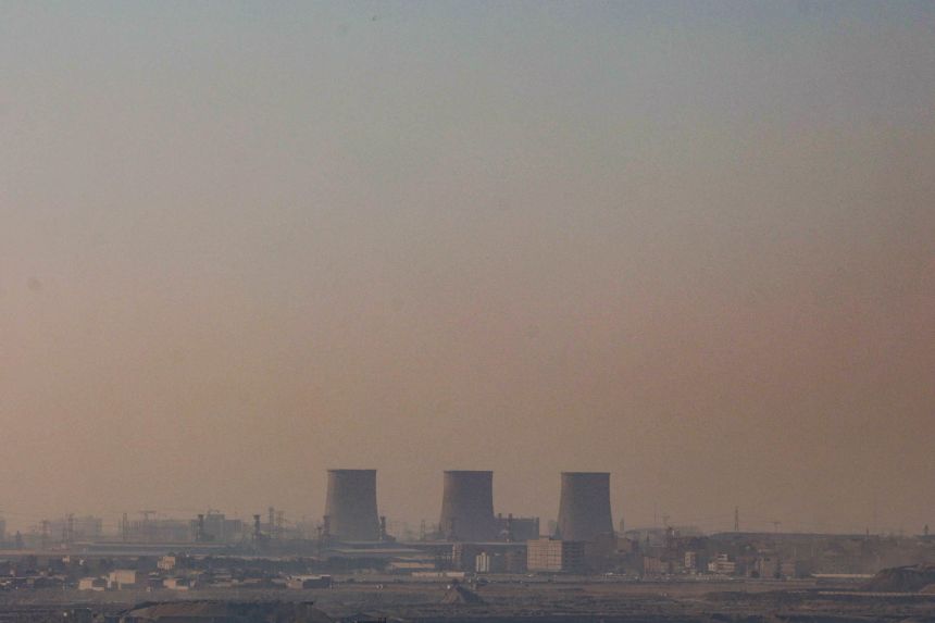 A thermal power plant following the increase in air pollution in Tehran, Iran, November 22, 2025.