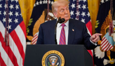 FILE PHOTO: Signing ceremony for the "Genius Act", at the White House in Washington