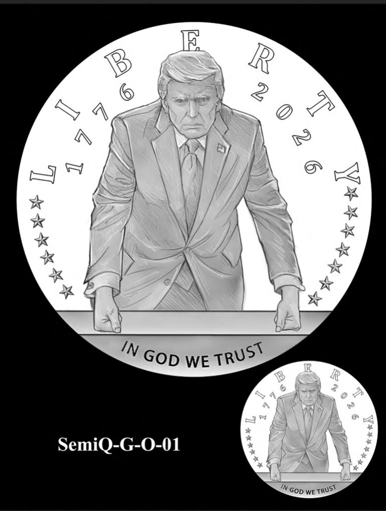 Trump coin design