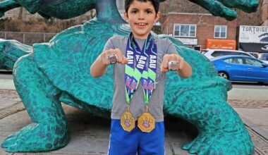 Joah Henry left the Amateur Athletic Union Indoor National Championship with two gold medals and two trophy rings.