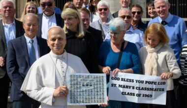 Childhood classmates from the United States reunite with Pope Leo