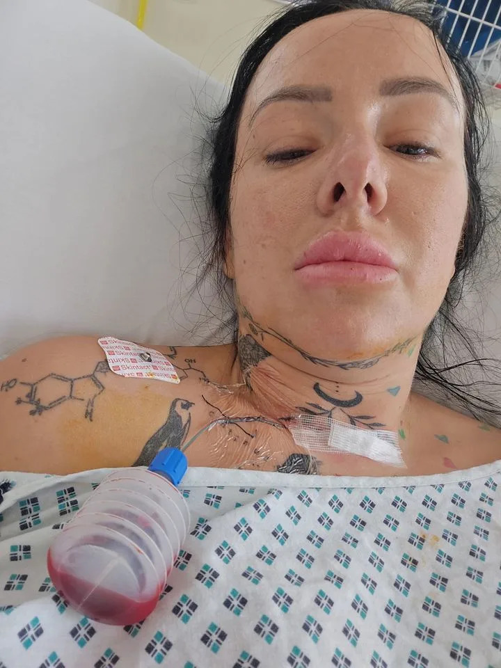 Kerri Laird in a hospital bed.Credit: Kennedy News & Media
