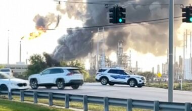 Large oil refinery explosion near Texas coast forces residents to shelter in place