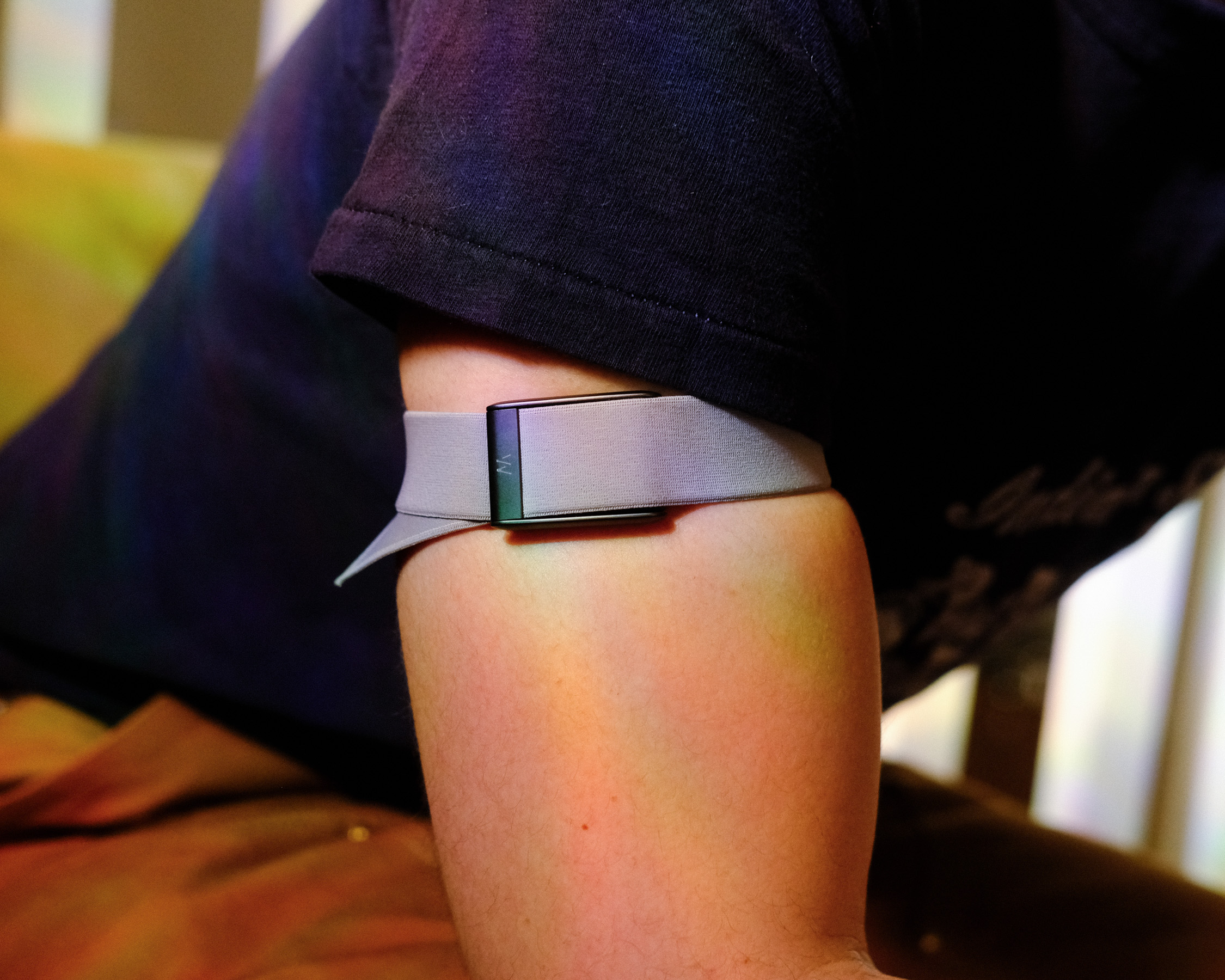 Arielle Duhaime-Ross’ Whoop arm band. Arielle uses their health trackers to “pace” and manage their chronic illness.