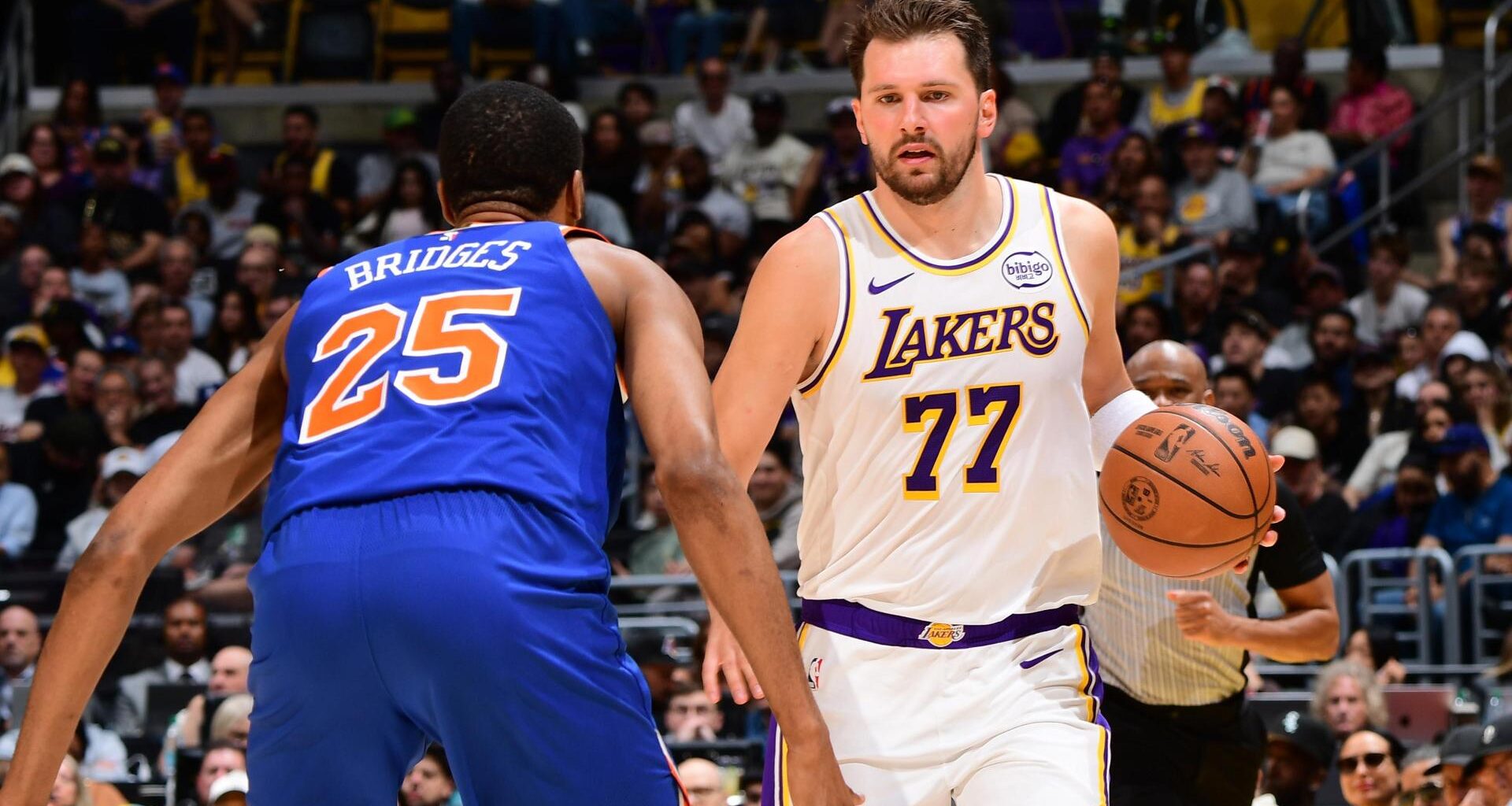 Luka Doncic scores 35, Lakers hold off cold-shooting Knicks 110-97 in LeBron's absence