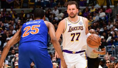 Luka Doncic scores 35, Lakers hold off cold-shooting Knicks 110-97 in LeBron's absence