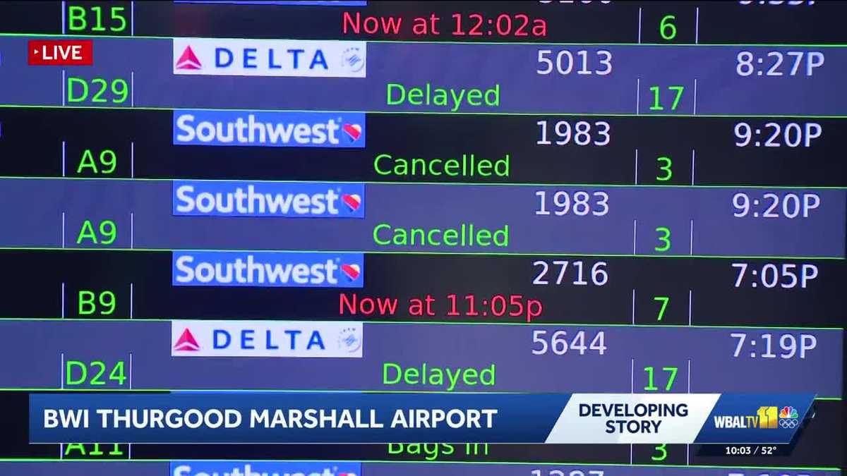 Ground stop impacts airports, including BWI-Marshall