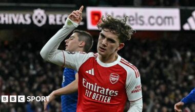 Arsenal 2-0 Everton: Max Dowman scores as Gunners beat Toffees