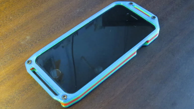 3D printed phone case on a table