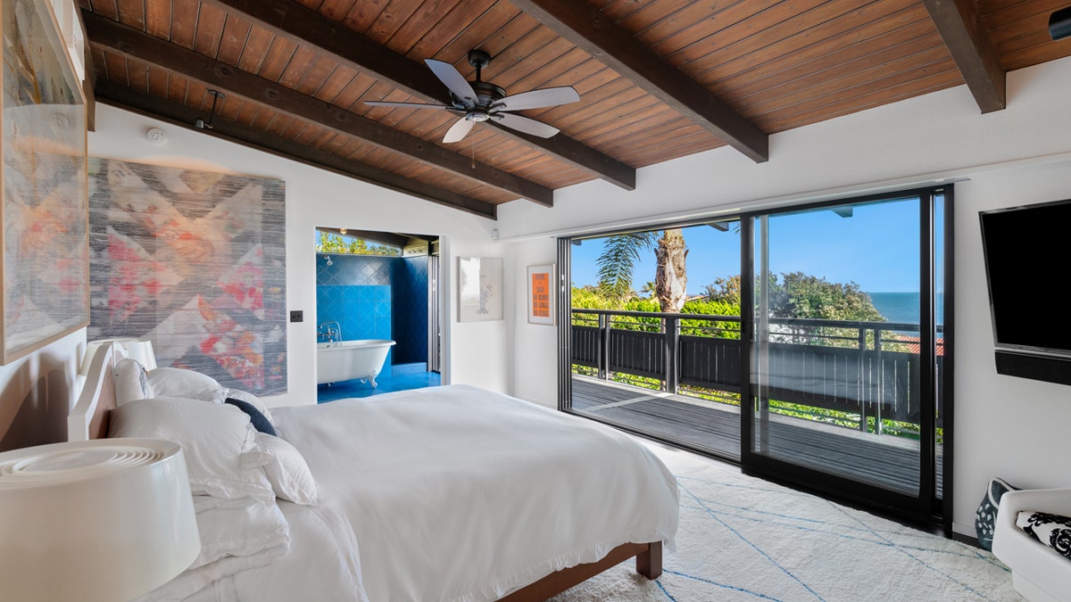 Orlando Bloom primary suite in Malibu mansion