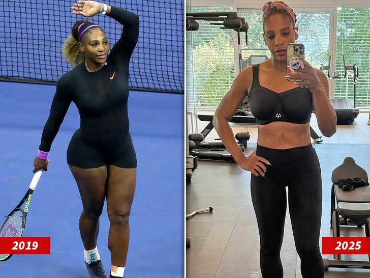 serena williams split sub swipe instagram getty