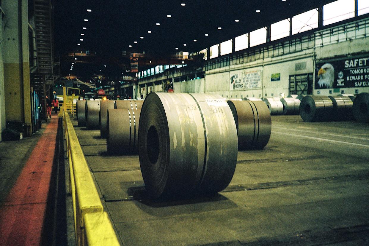U.S. Steel’s Mon Valley Works Irvin Plant in Pittsburgh, Pa. (Brian Cheung / NBC News)