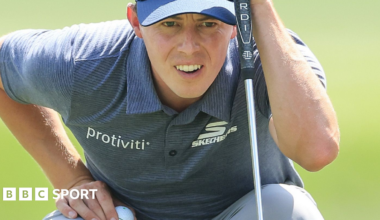 England's Matt Fitzpatrick hitting a tee shot at the Players Championship