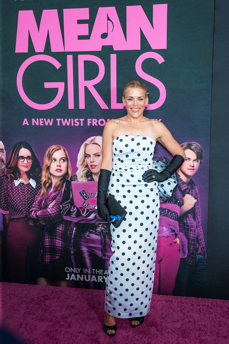 Busy Philipps attends the premiere of "Mean Girls" in New York City on January 8, 2024.