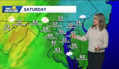 Showers and thunder later Saturday