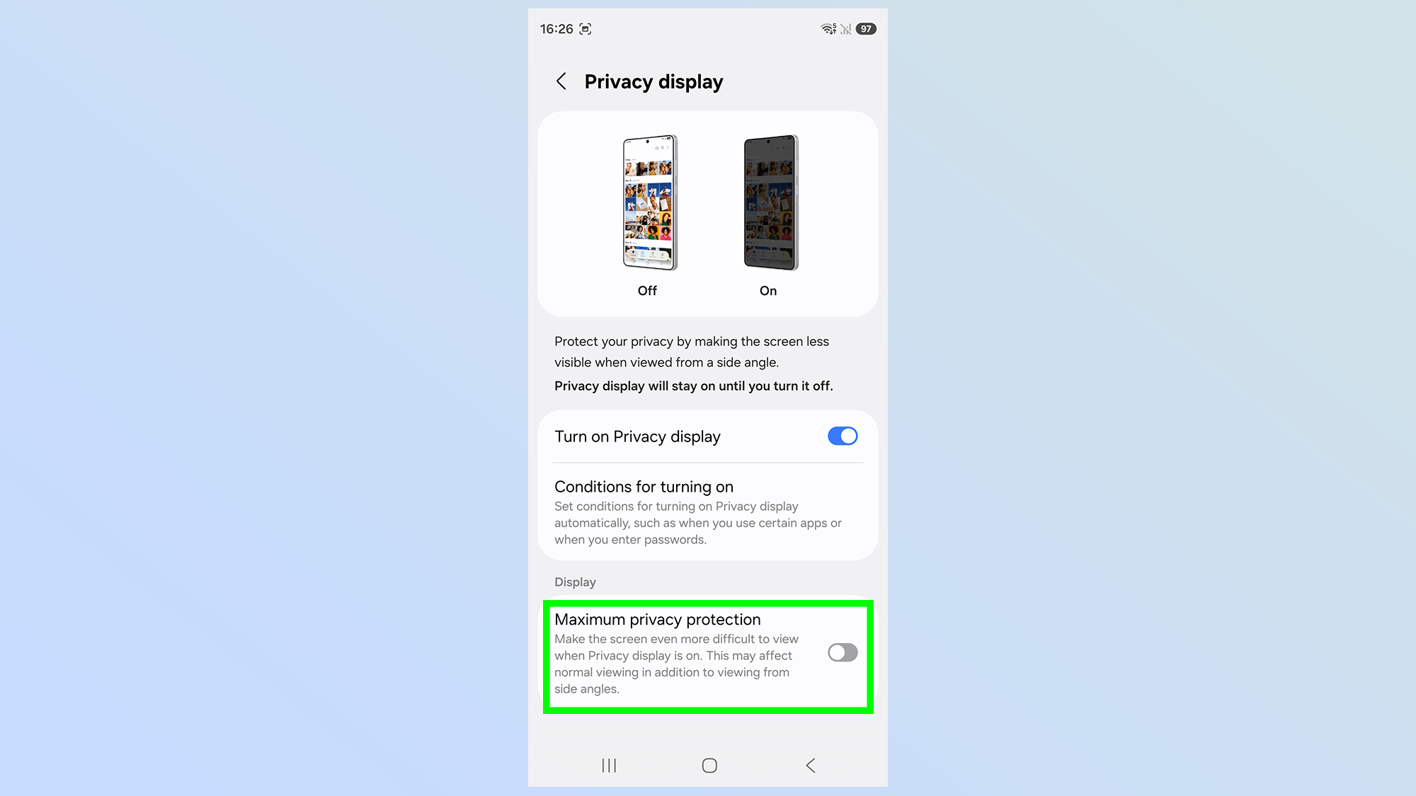 how to use samsung galax s26 ultra's privacy display